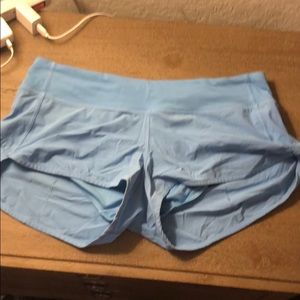 Lululemon speed shorts-size 10 blue